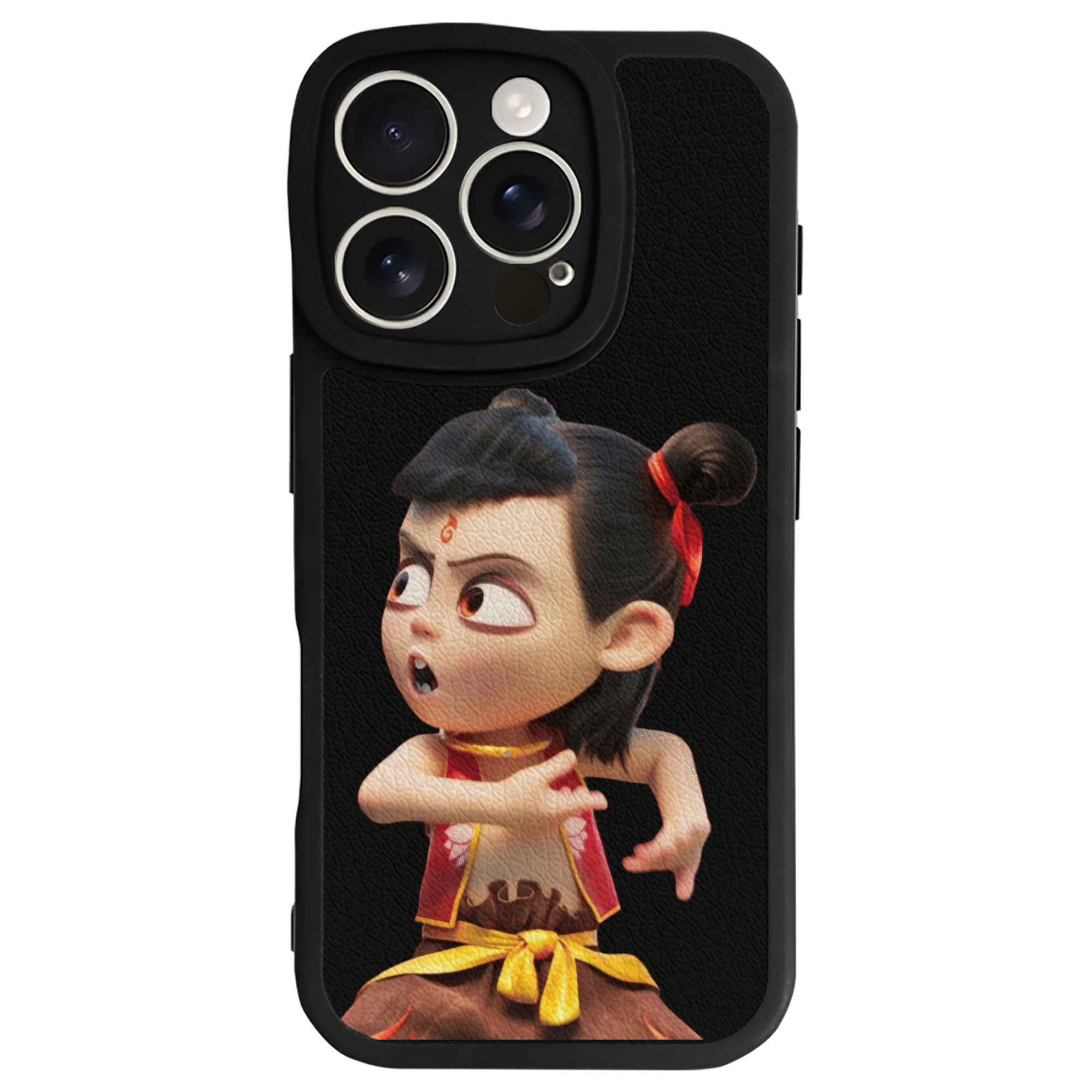 （画像用） Ne Zha 2 ナタ 魔童の大暴れ 【iPhone 16シリーズ対応】シリコンスマホケース（レザー調） 材質：シリコン